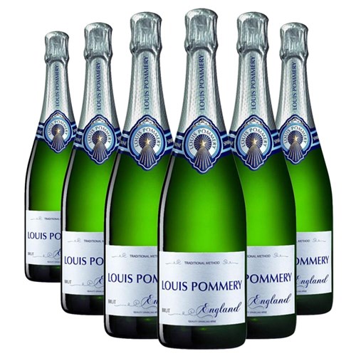 Buy a Case of 6 Bottles of Louis Pommery Brut English Sparkling75cl - Securely Packaged and Delivered Together